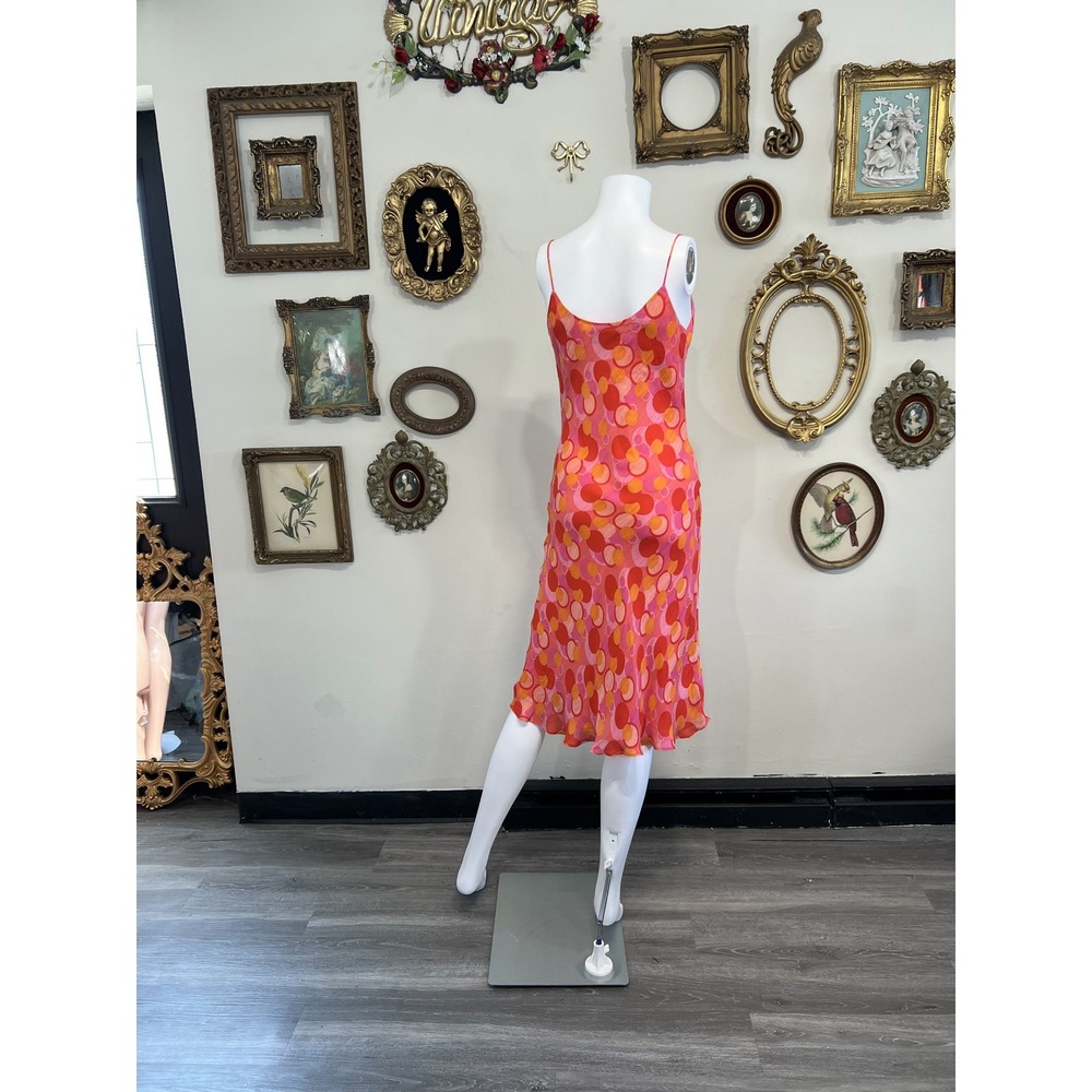 Spenser Jeremy Pink Floral Silk Flutter Sleeve Midi Dress Size 8 - Picture 3 of 7